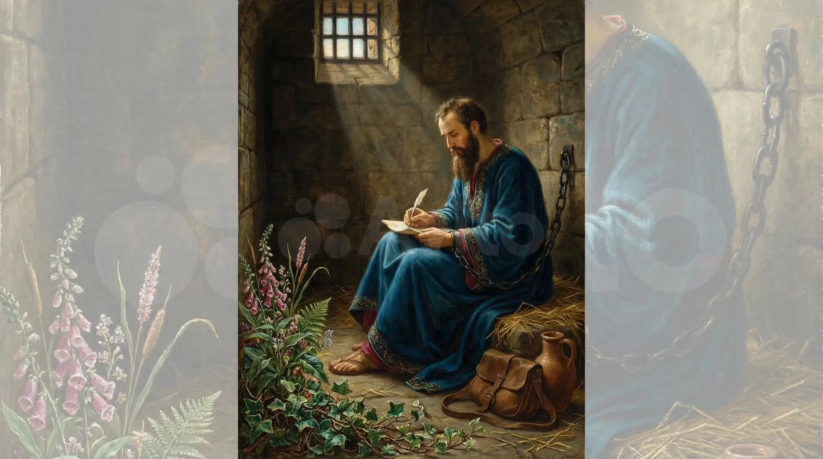 Book of 2 Timothy - Bible Art in Pre Raphaelite Style