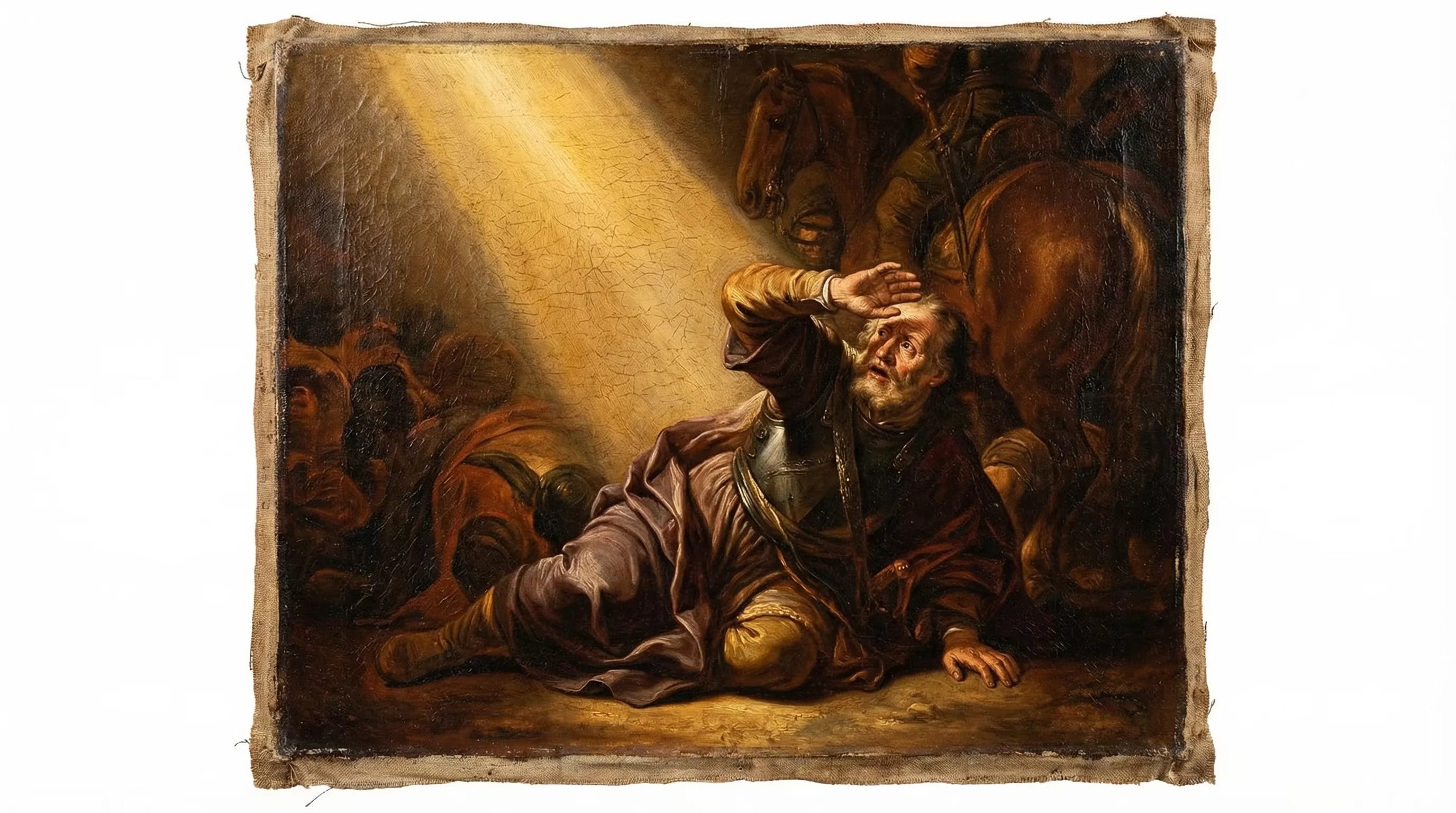 Conversion of Saul (Paul) - Biblical Painting in Baroque Drama Style