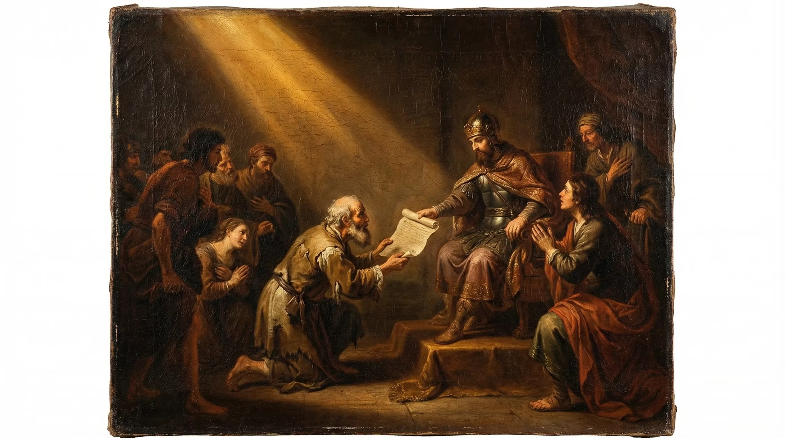 Cyrus Decree: Return from Exile - Biblical Painting in Baroque Drama Style