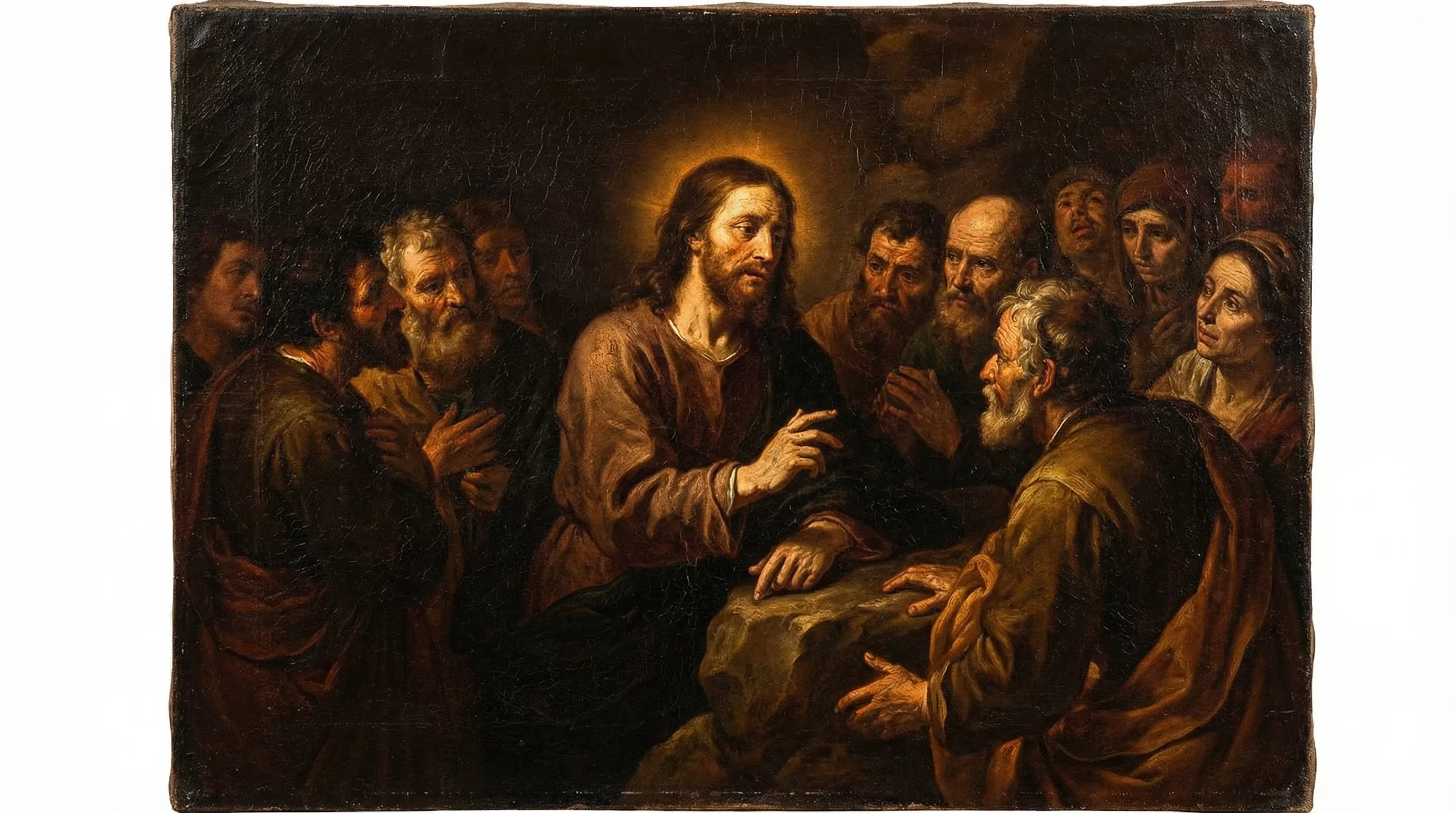 Sermon on the Mount - Biblical Painting in Baroque Drama Style