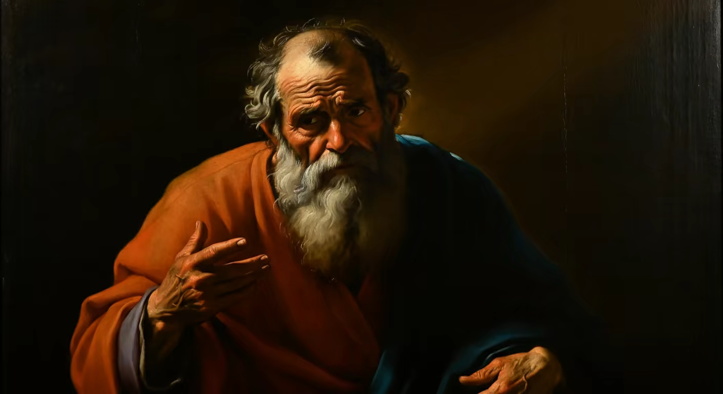 The Call of Abraham - Biblical Painting in Baroque Drama Style