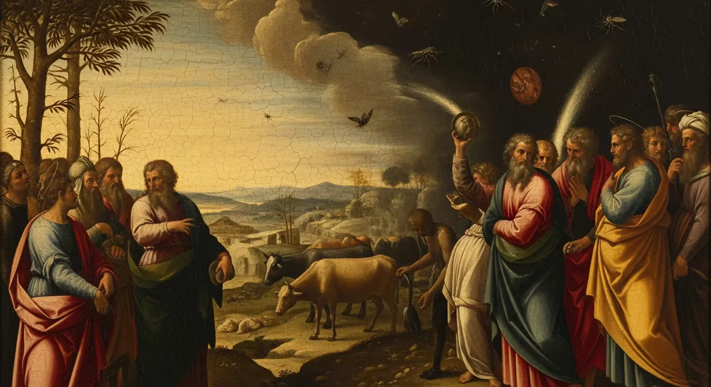 The Ten Plagues of Egypt - Biblical Painting in Italian Renaissance Style
