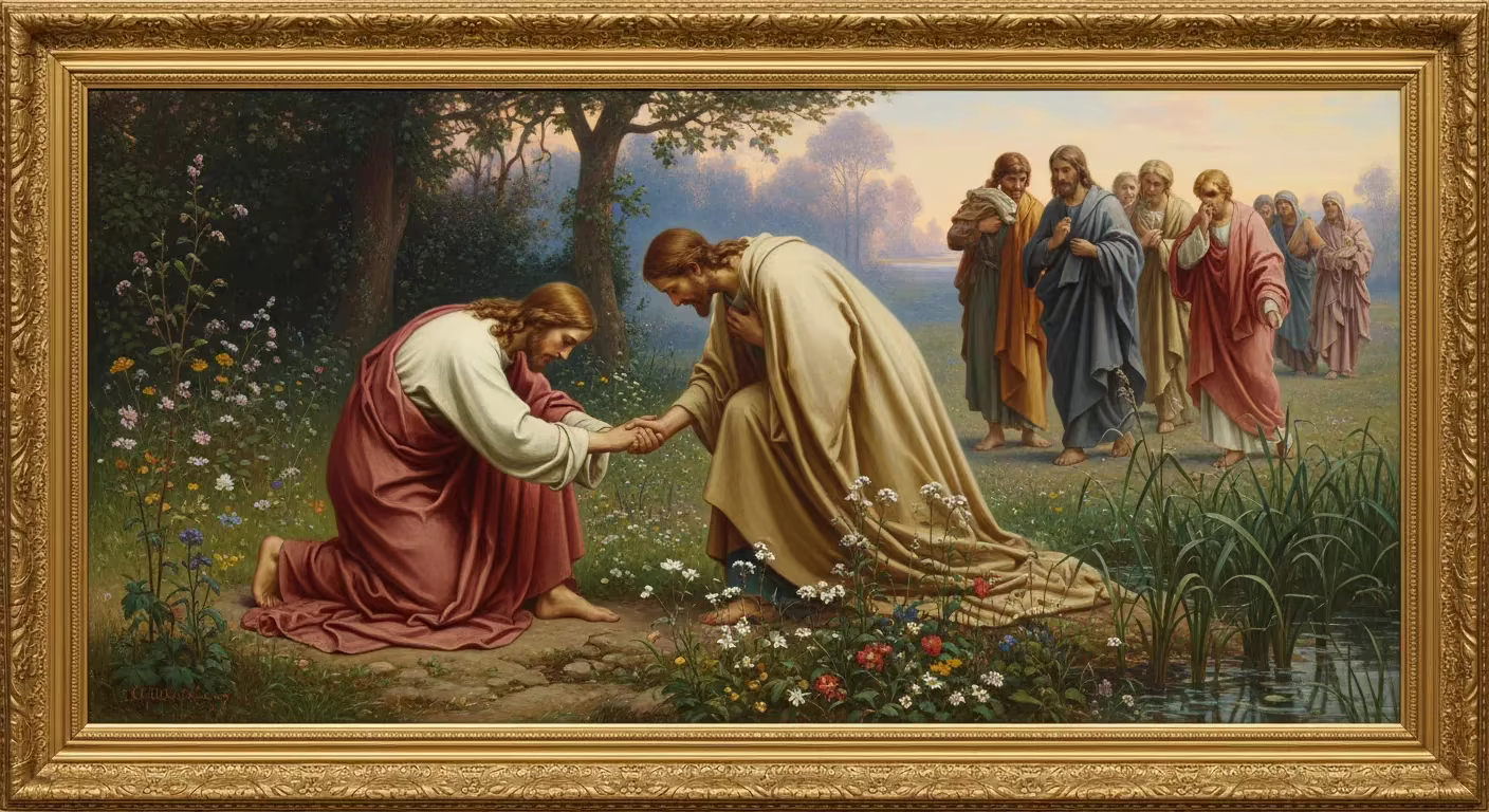Bible Gratitude - Painting in Pre Raphaelite Style