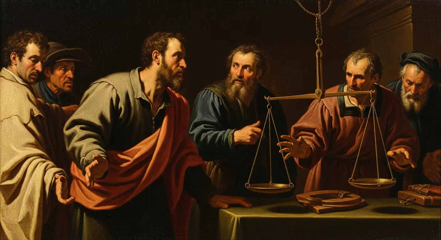 Bible Justice - Painting in Baroque Drama Style