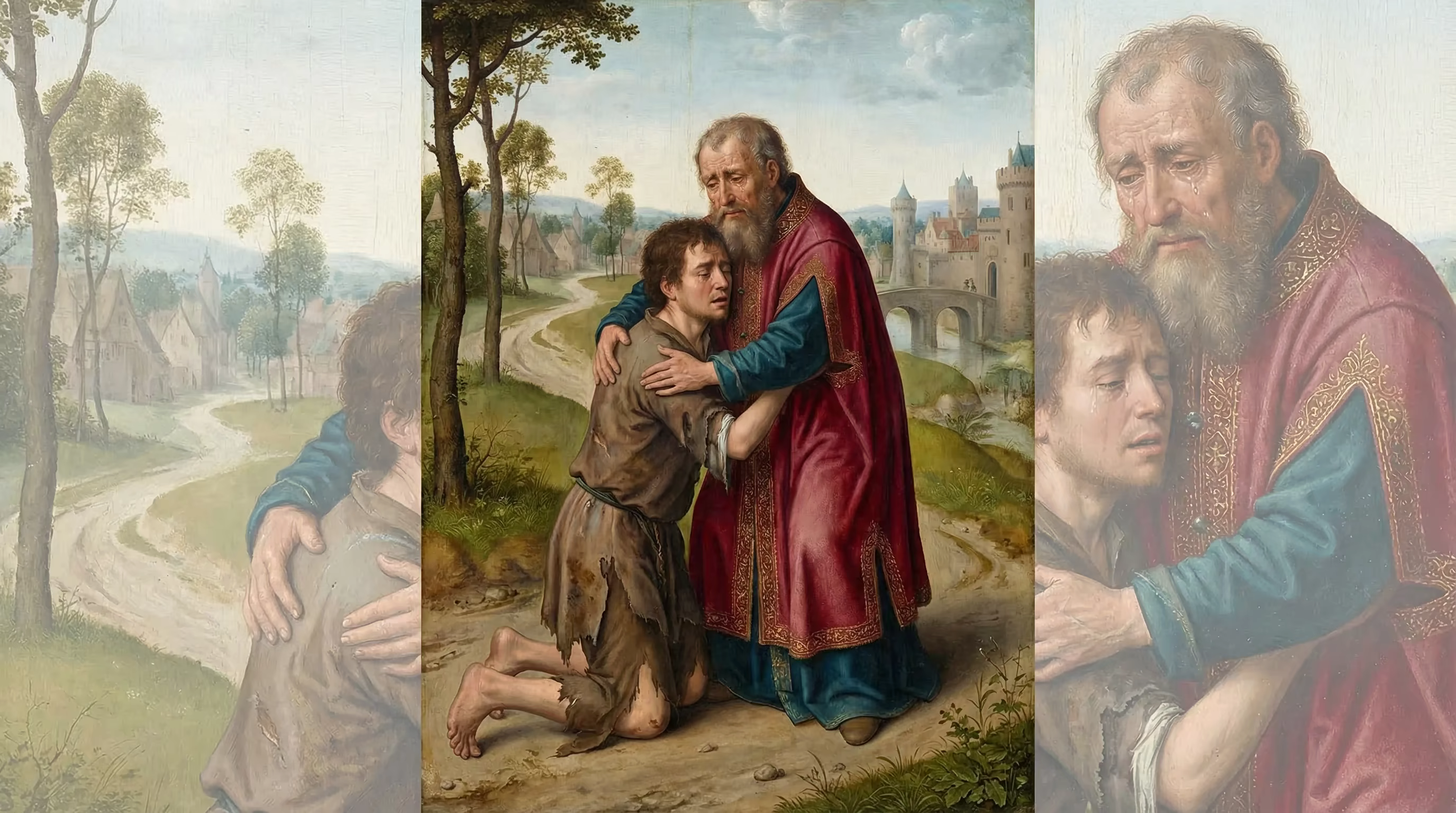Bible Love - Painting in Northern Renaissance Style