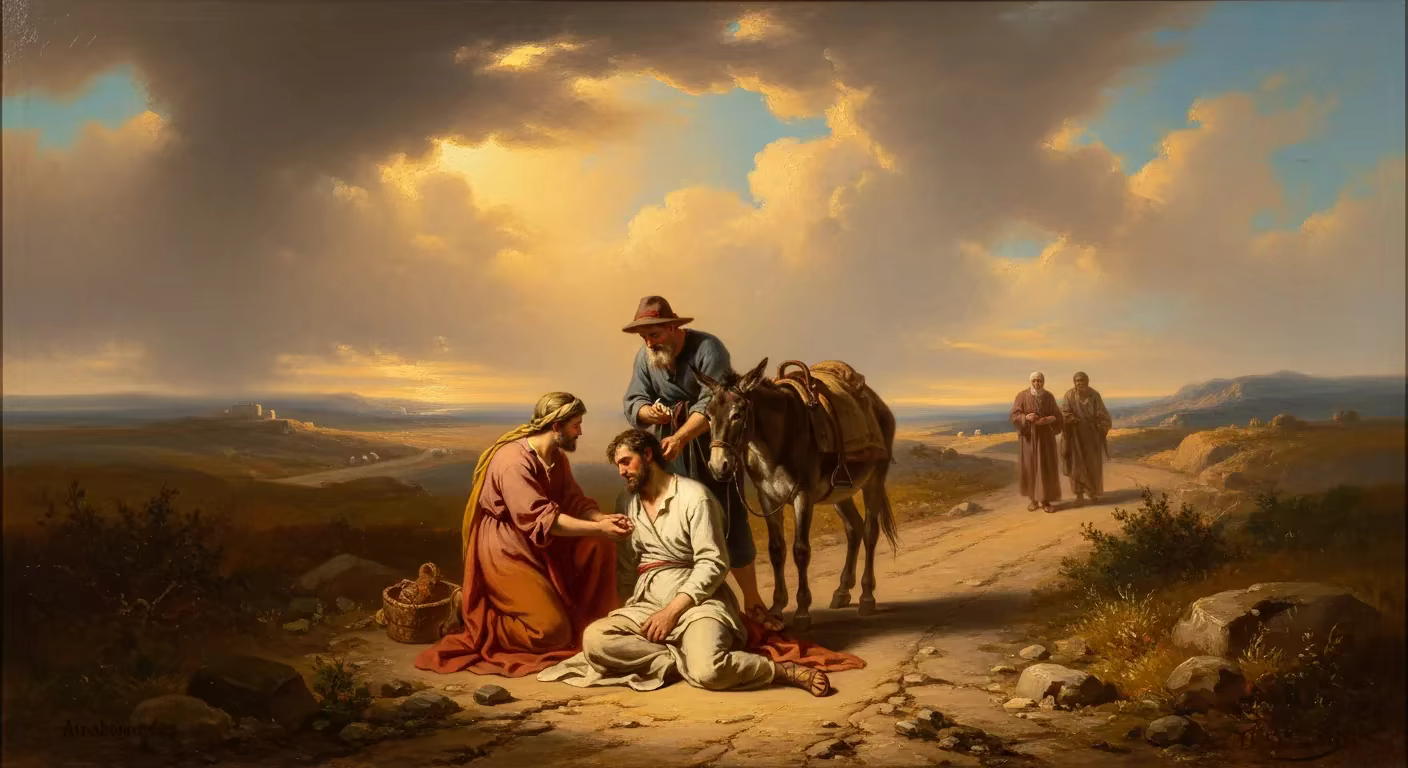 Bible Mercy - Painting in Romantic Period Style