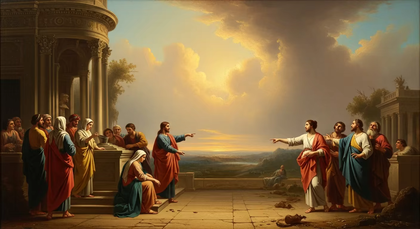 Bible Money - Painting in Romantic Period Style