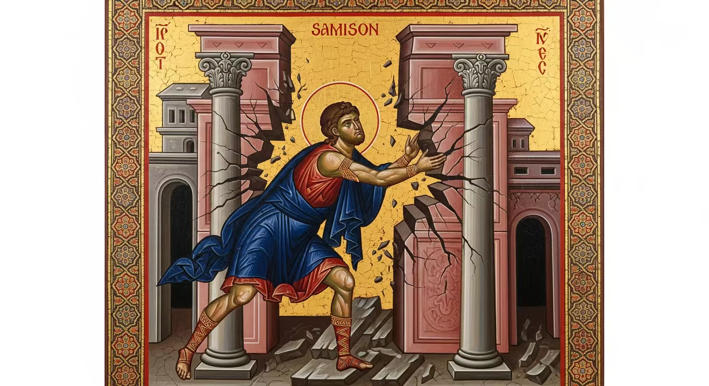 Bible Strength - Painting in Byzantine Orthodox Style